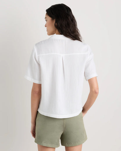 100% Organic Cotton Gauze Short Sleeve Shirt - XS / Amaranth Pink