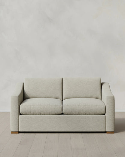 Hollis Slope Arm Sofa in Performance Basketweave - 72" / Flax