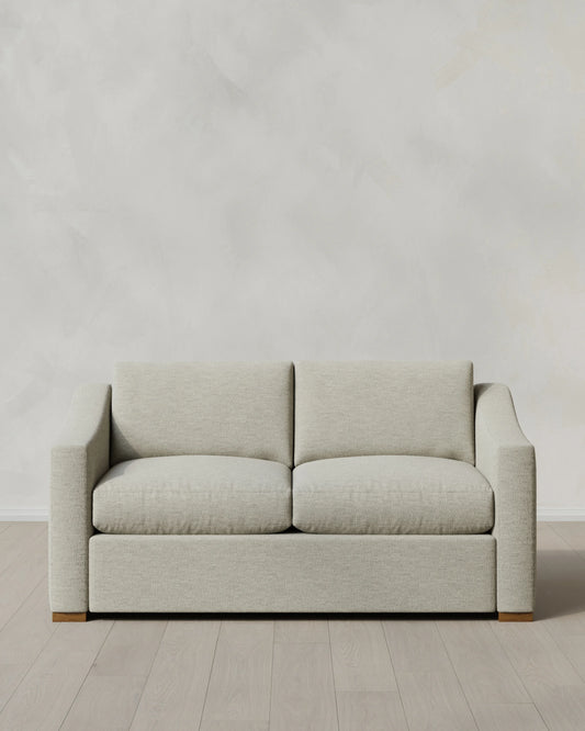 Hollis Slope Arm Sofa in Performance Basketweave - 72" / Flax