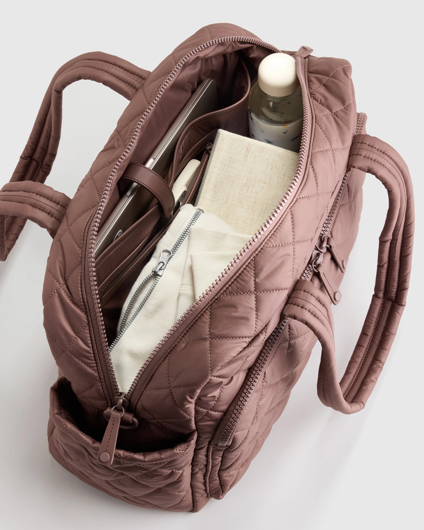 Transit Quilted Duffle Bag - One Size / Taupe Brown