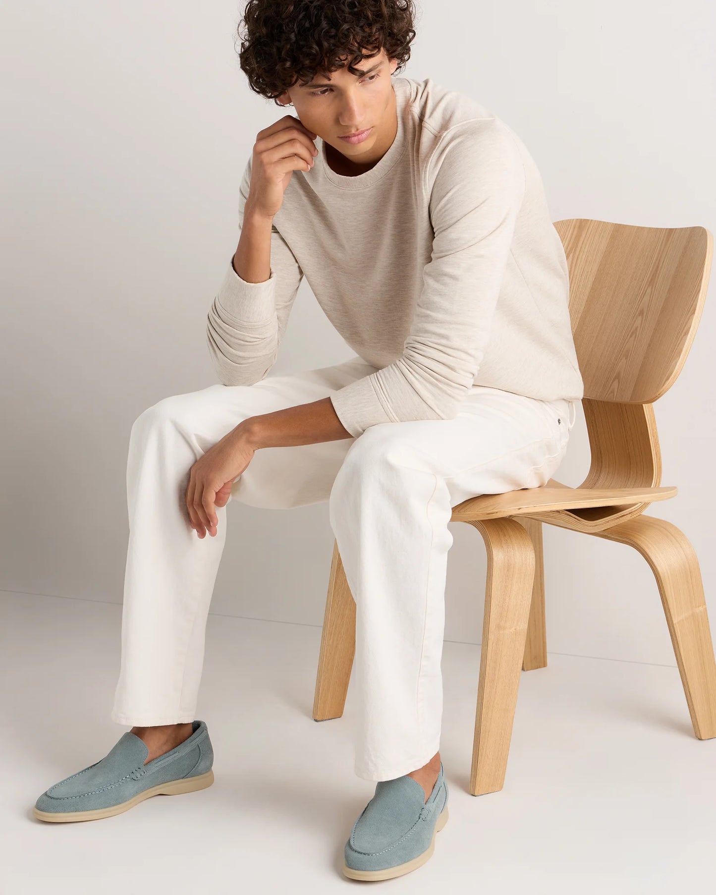 Soft Suede Mariner Loafer - 7 / Smoke