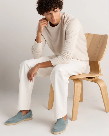 Soft Suede Mariner Loafer - 7 / Smoke