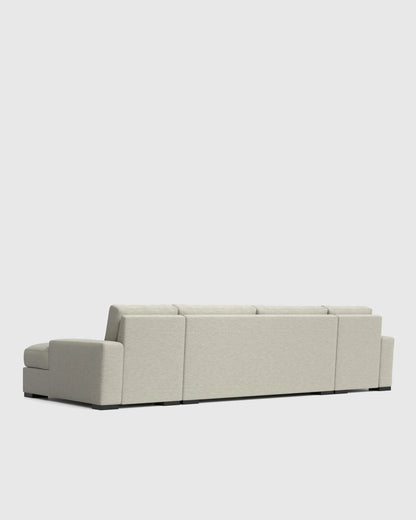 Stillman U Sectional in Performance Basketweave - One Size / Flax