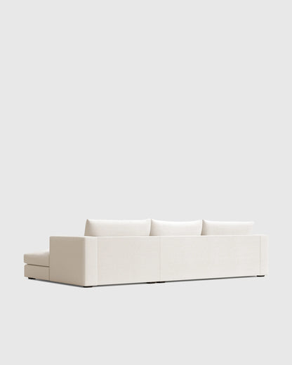 Oasis L Sectional in Performance Linen - One Size / Onyx