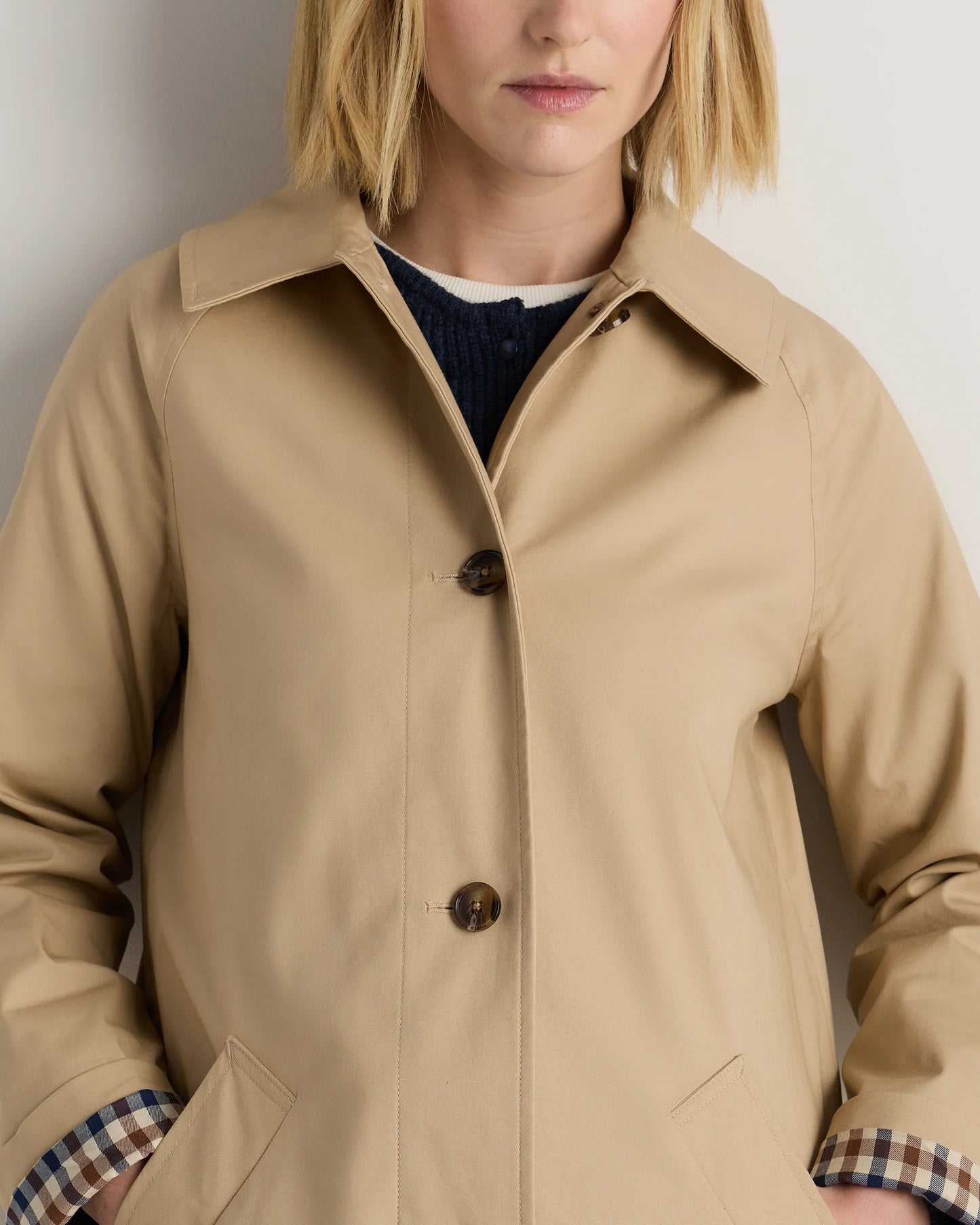 Comfort Stretch Mac Coat - XS / Light Khaki