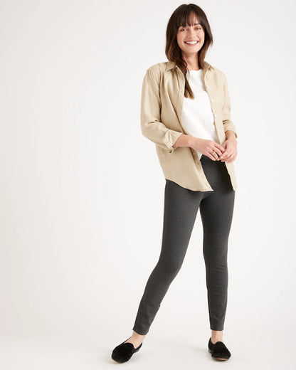 Ultra-Stretch Ponte Skinny Pants - XS / Charcoal