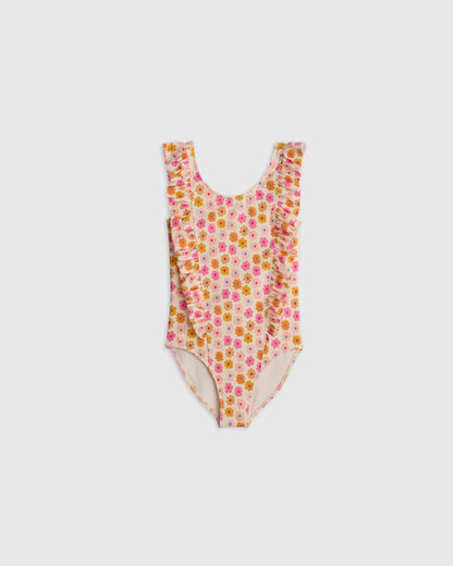 Ruffle One Piece Swimsuit - 2T / Soft Ditsy Floral