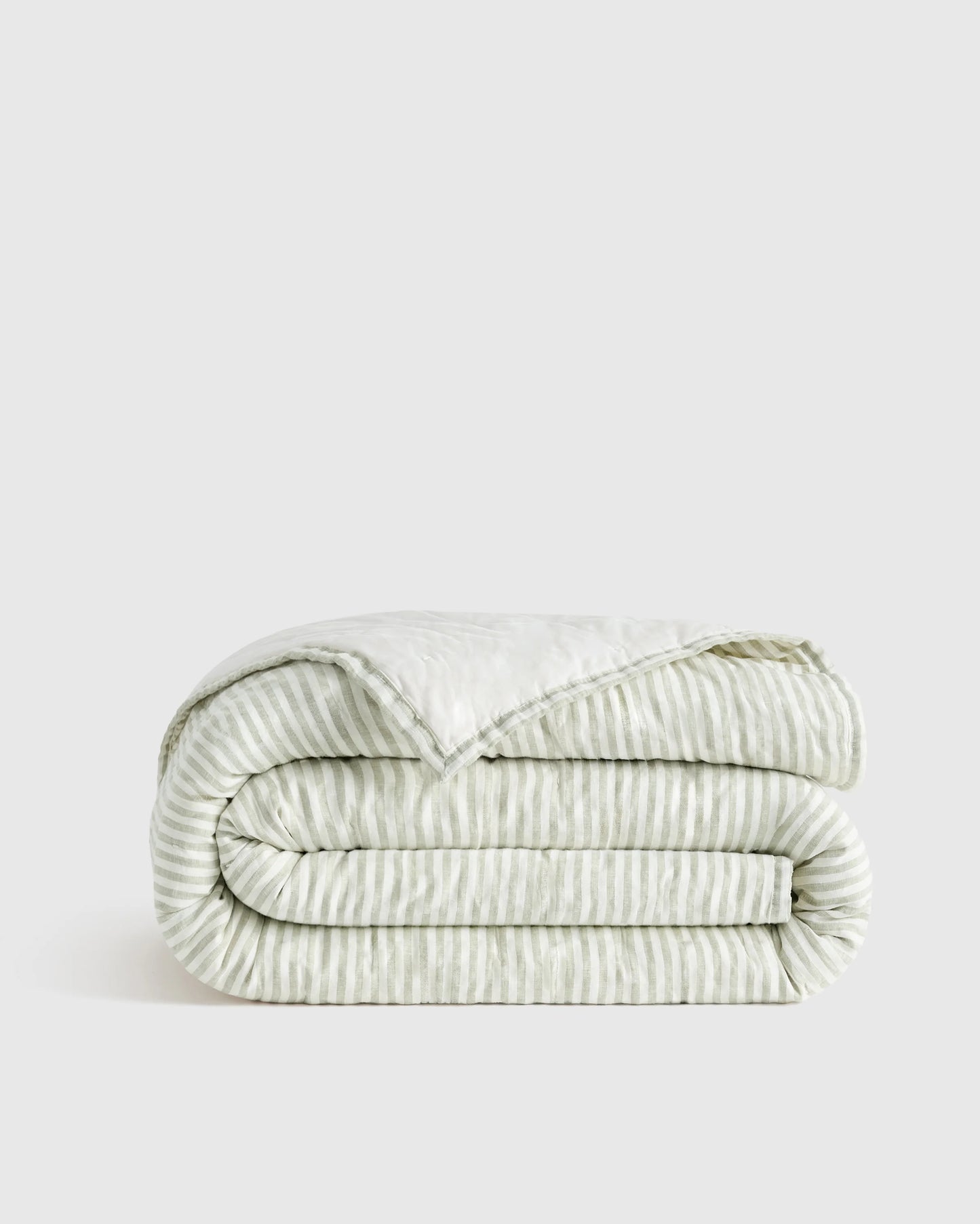 European Linen Patterned Quilt - Twin / Willowleaf Gingham