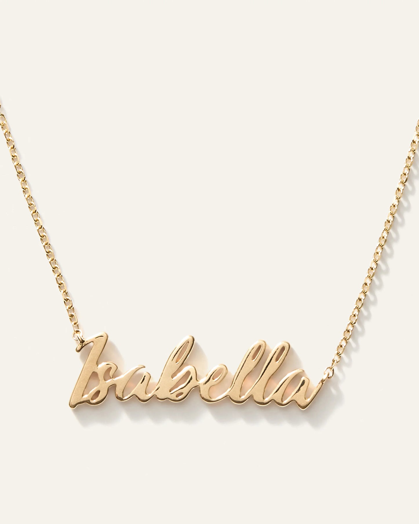 14K Gold Script Name Necklace - One Size / Yellow Gold