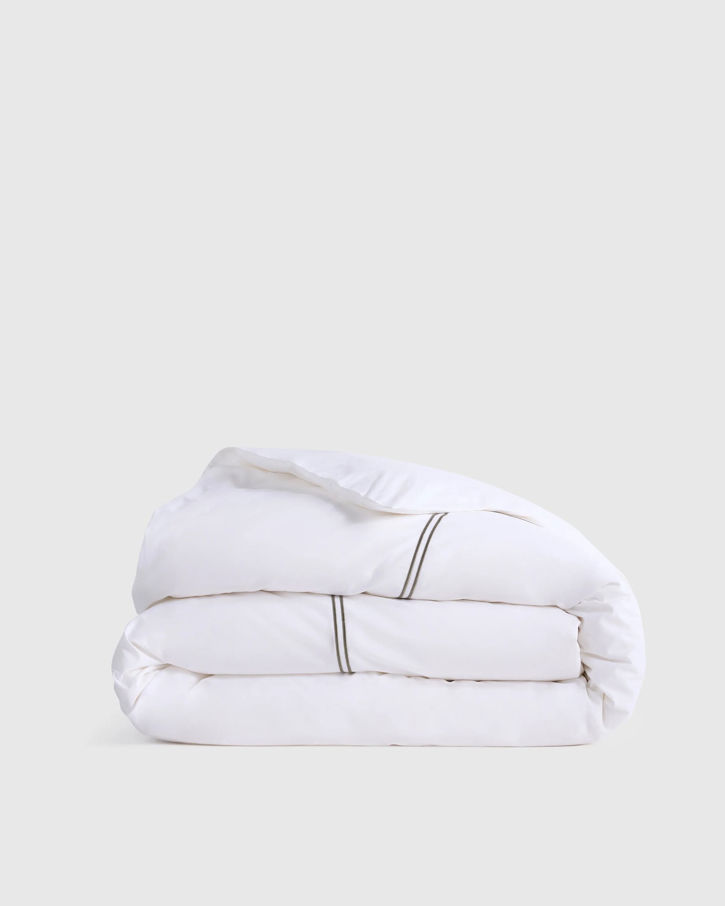 Organic Crisp Percale Duvet Cover - Twin / Ivory
