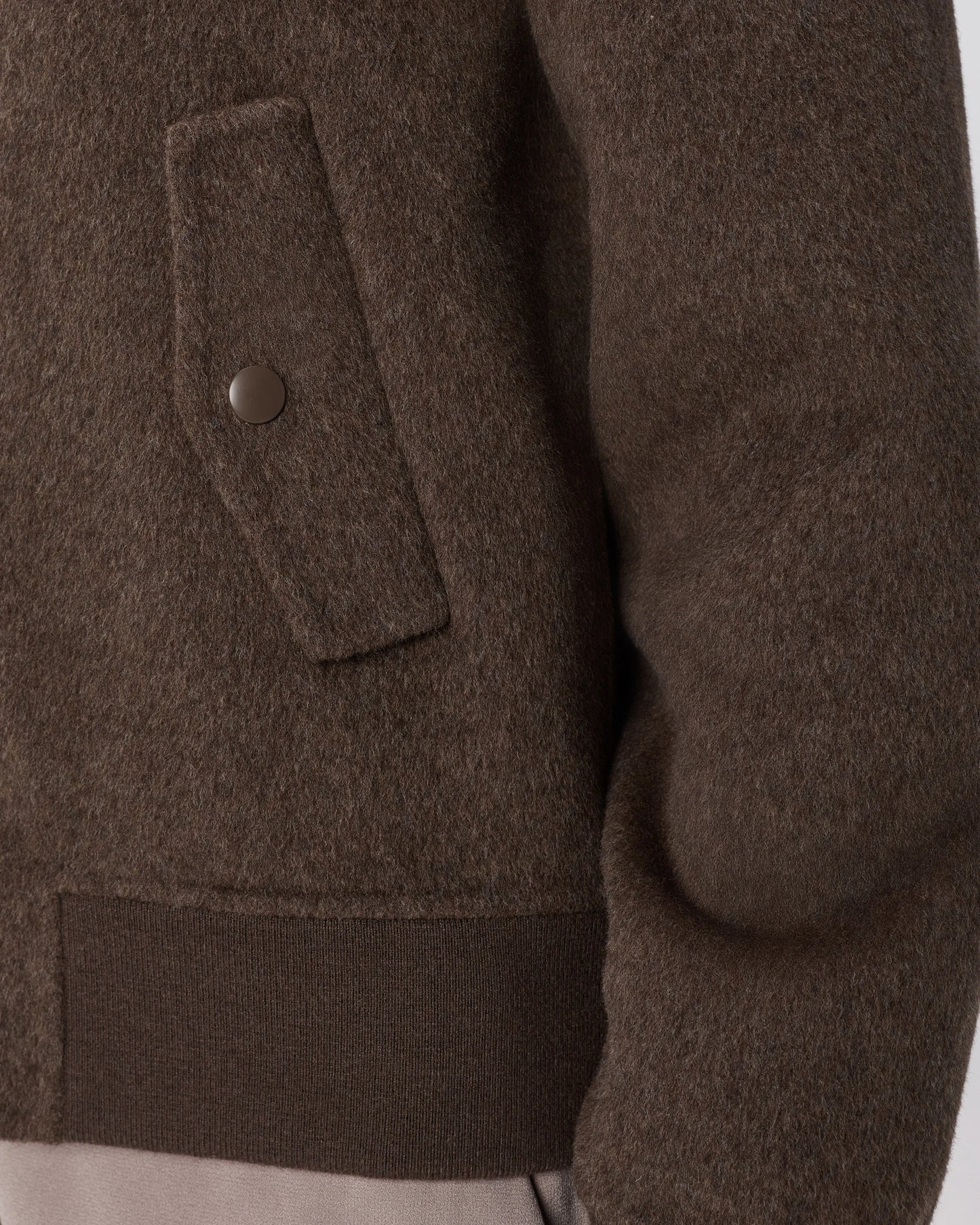 Double-Faced Merino Wool Bomber Jacket - XS / Black