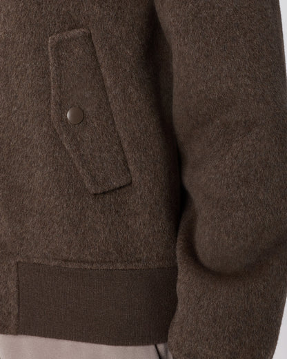 Double-Faced Merino Wool Bomber Jacket - XS / Black