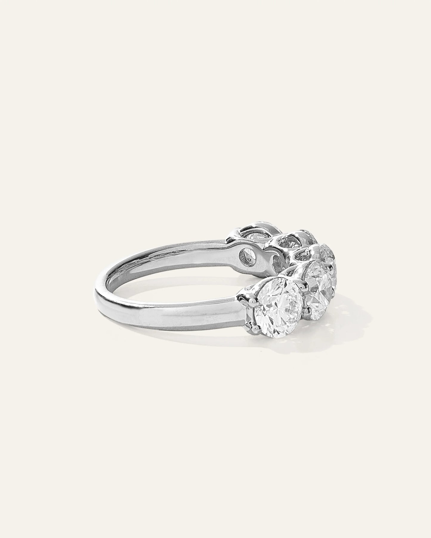 Lab Grown Diamond Five Stone Band - 4 / Yellow Gold