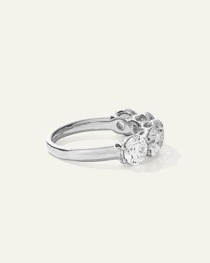 Lab Grown Diamond Five Stone Band - 4 / Yellow Gold