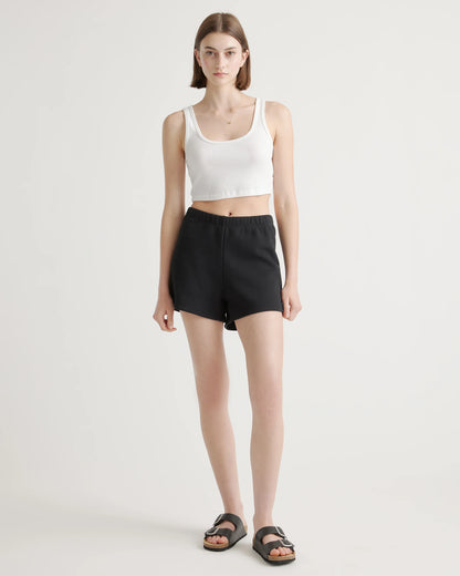 Organic Heavyweight Fleece Sweatshort - XS / Black