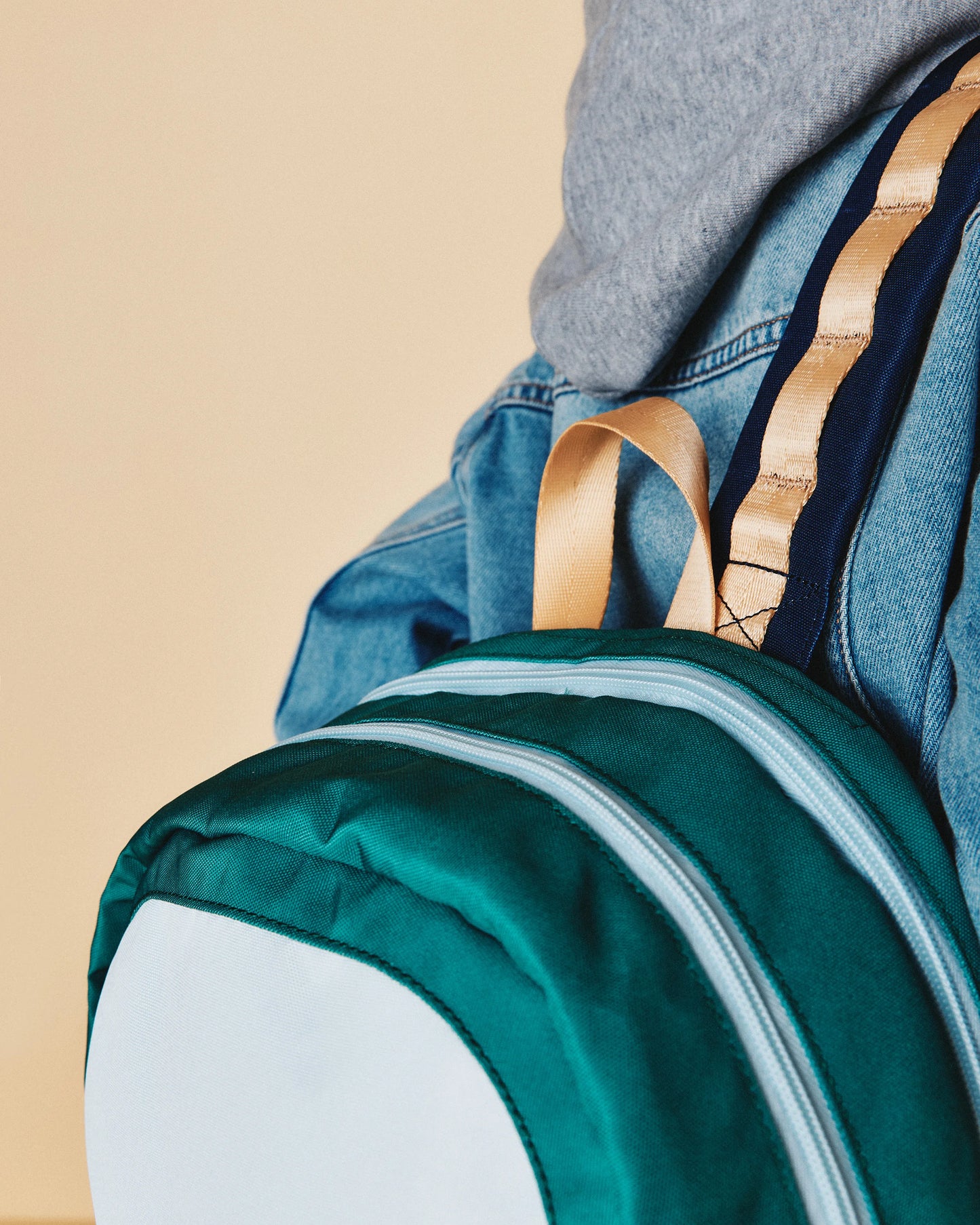 Recycled Double Pocket Backpack - One Size / Rainbow Clouds