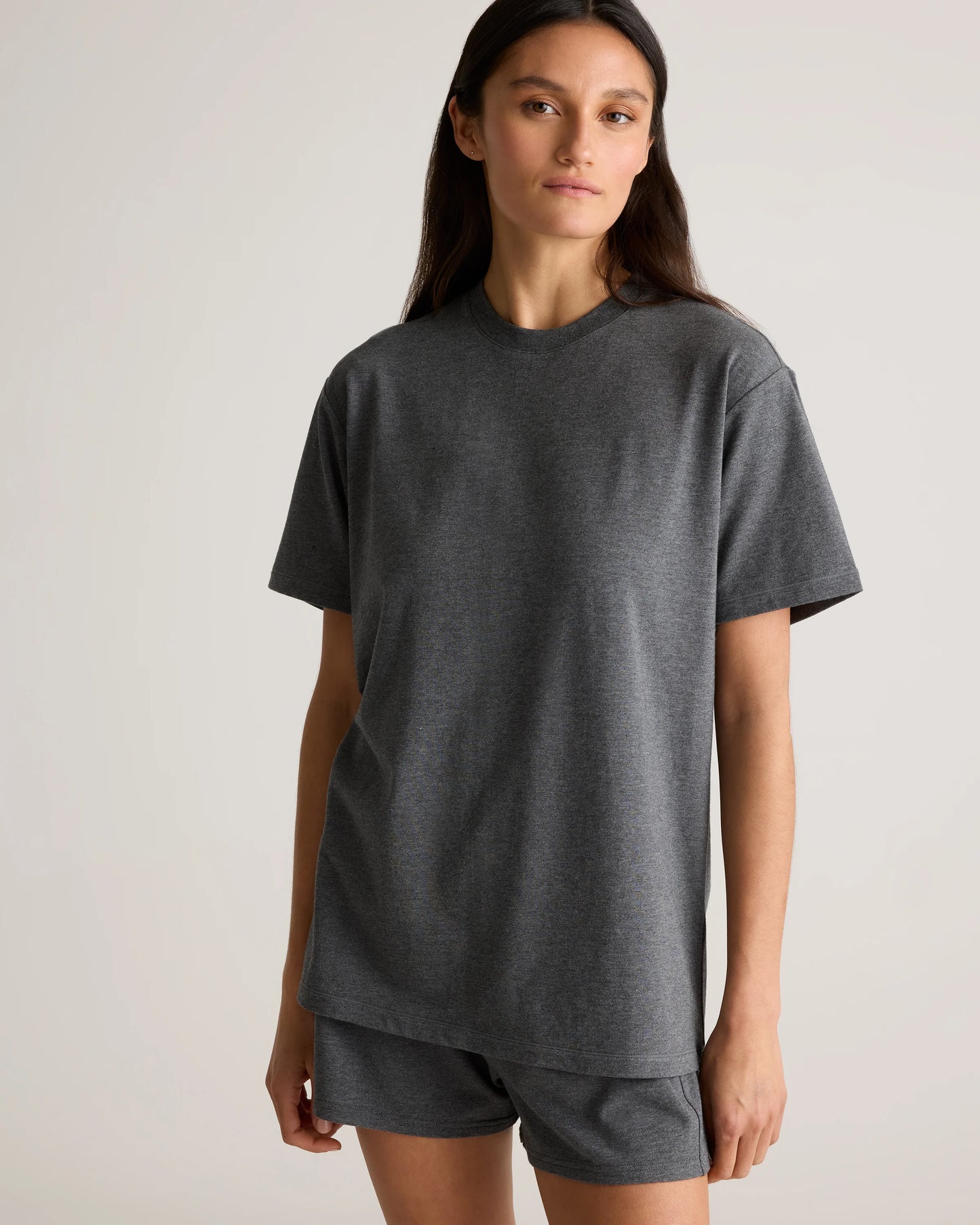 Dream Lounge Oversized Short Sleeve Pajama Set - XS / Bold Black