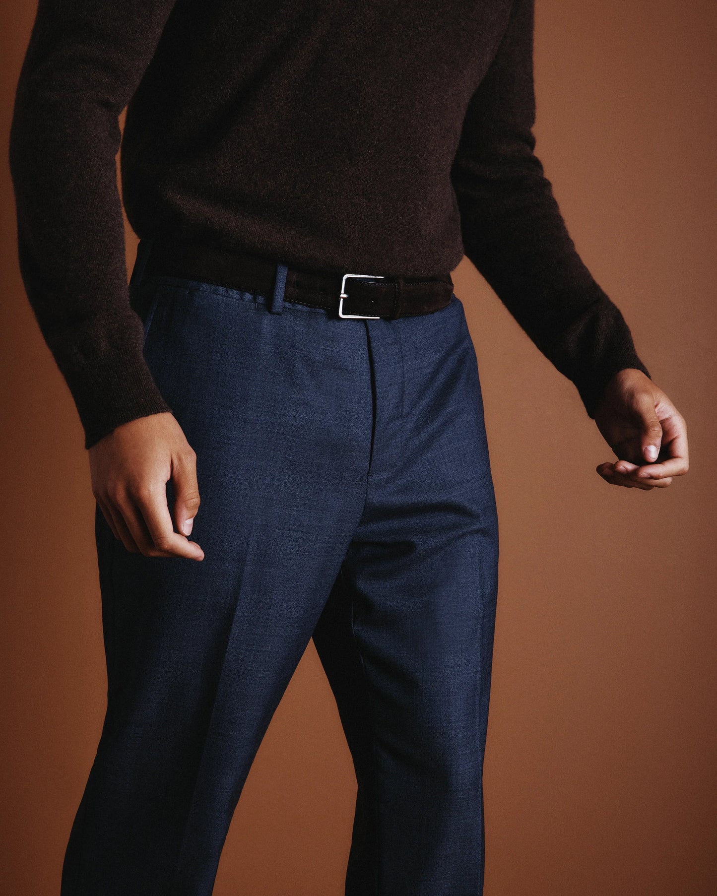Stretch Wool Dress Pants - Slim - 30X30 / Grey Melange
