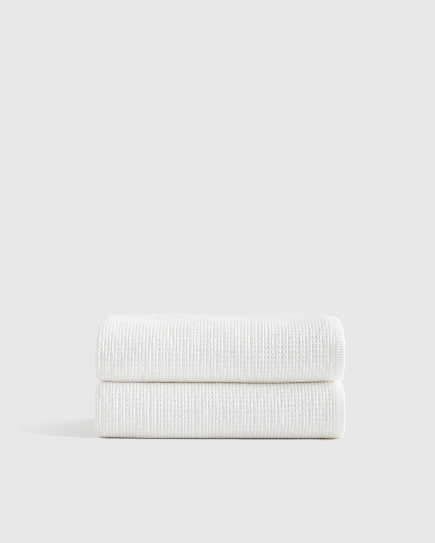 Turkish Waffle Terry Bath Towel (Set of 2) - One Size / White