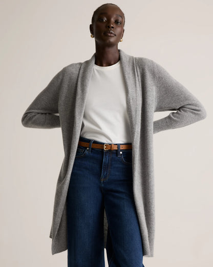 Mongolian Cashmere Duster Cardigan Sweater - XS / Oatmeal