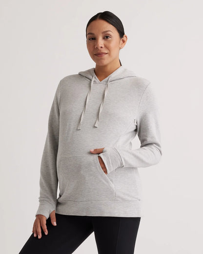 SuperSoft Fleece Maternity & Nursing Hoodie - XS / Off-White