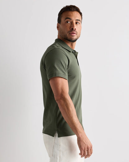 Organic Cotton Pique Polo - XS / Heather Grey