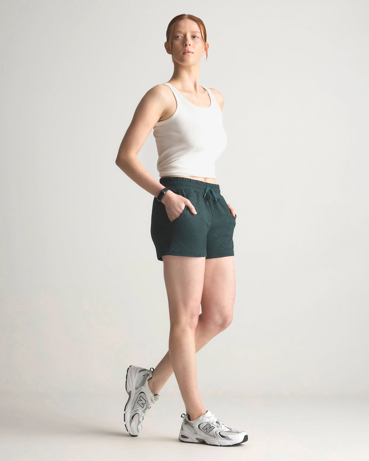 Flowknit Mid-Rise Shorts - XS / Heather Deep Navy