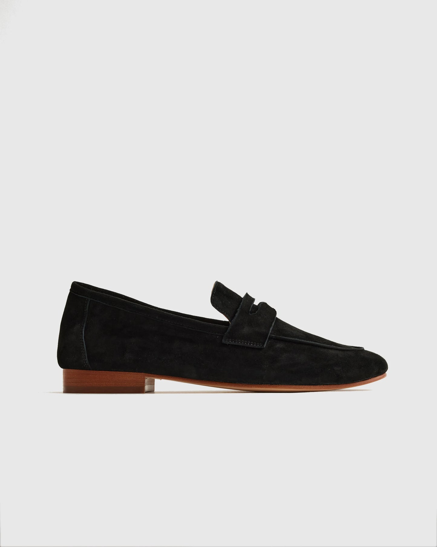 Italian Suede Penny Loafer - 5 / Almond