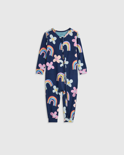 Bamboo One Piece Pajama - 0-3M / Wildflower Dreams