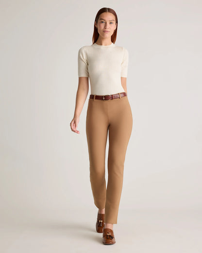 Ultra-Stretch Ponte Straight Leg Pants - XS / Morel Grey