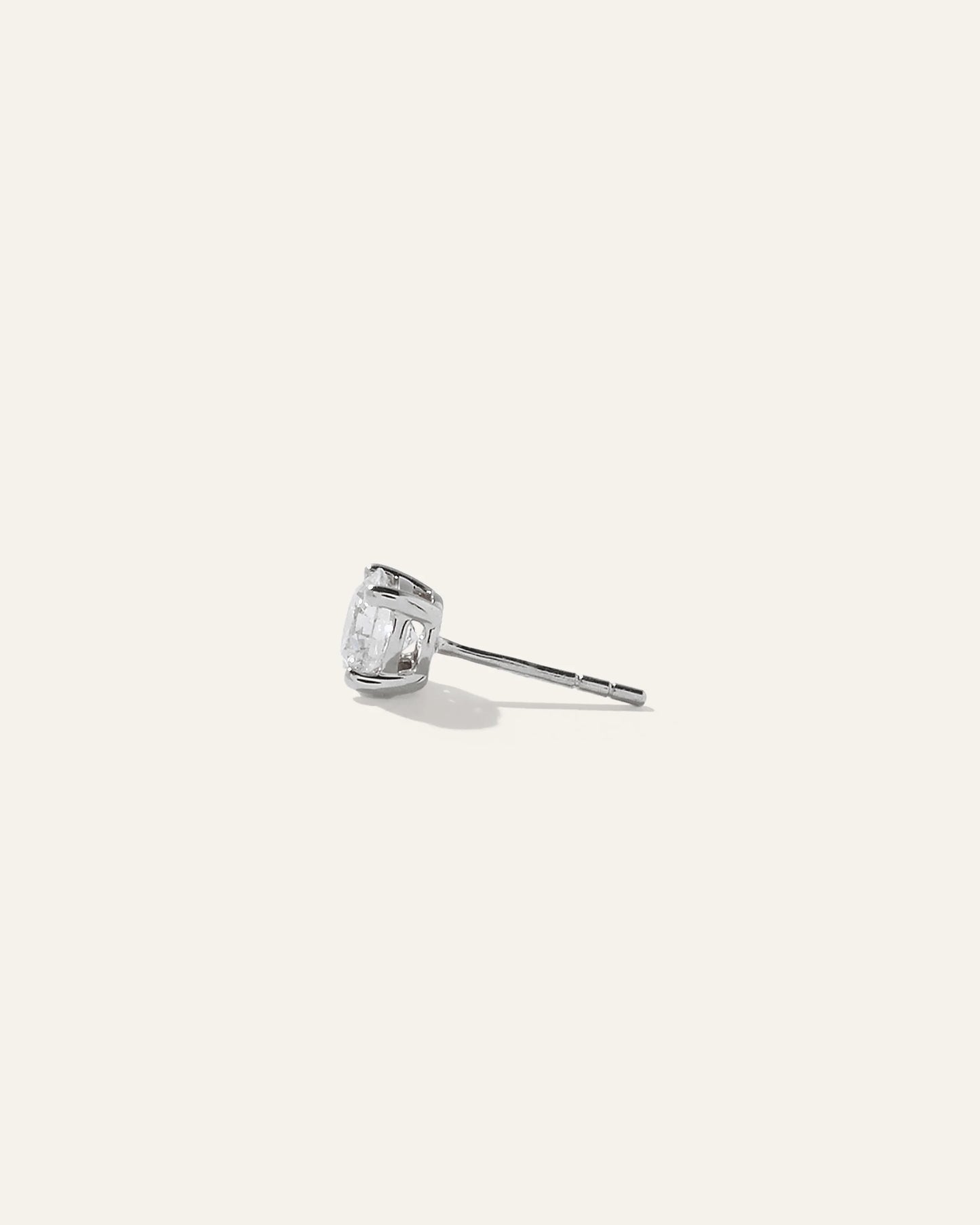 14K Gold Lab Grown Diamond Four-Prong Solitaire Studs - 1ctw - One Size / Yellow Gold