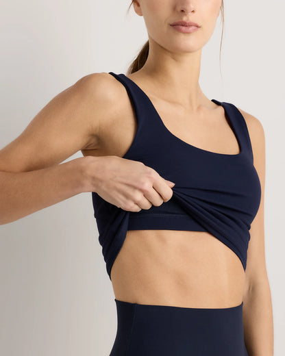 Power-Up Scoop Neck Bra Tank - XS / Classic White