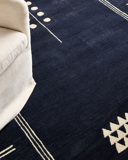 Kingsley Hand-Tufted Wool Rug - 2' x 3' / Navy