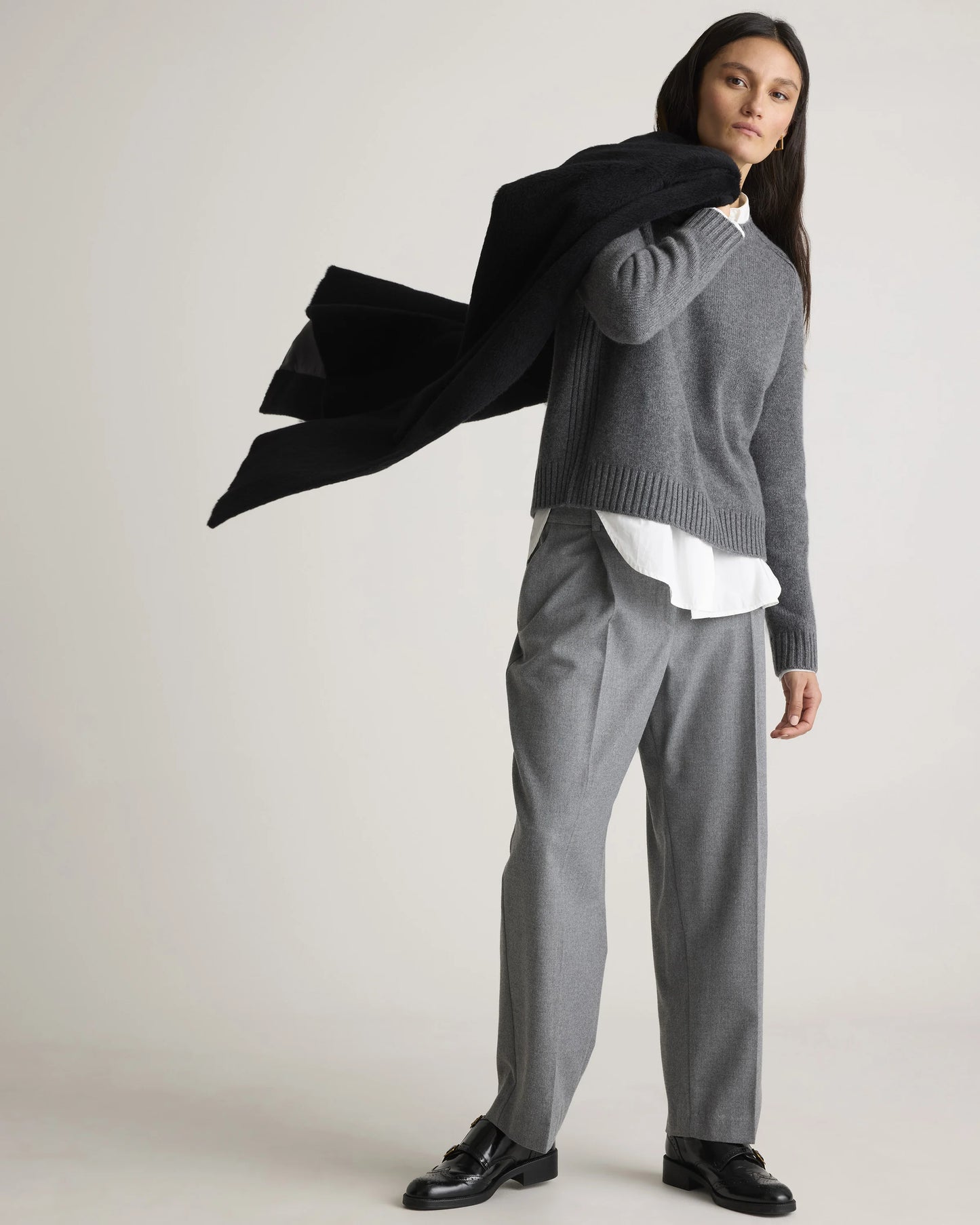 Luxe Baby Cashmere Crewneck Sweater - XS / Creamy Cortado