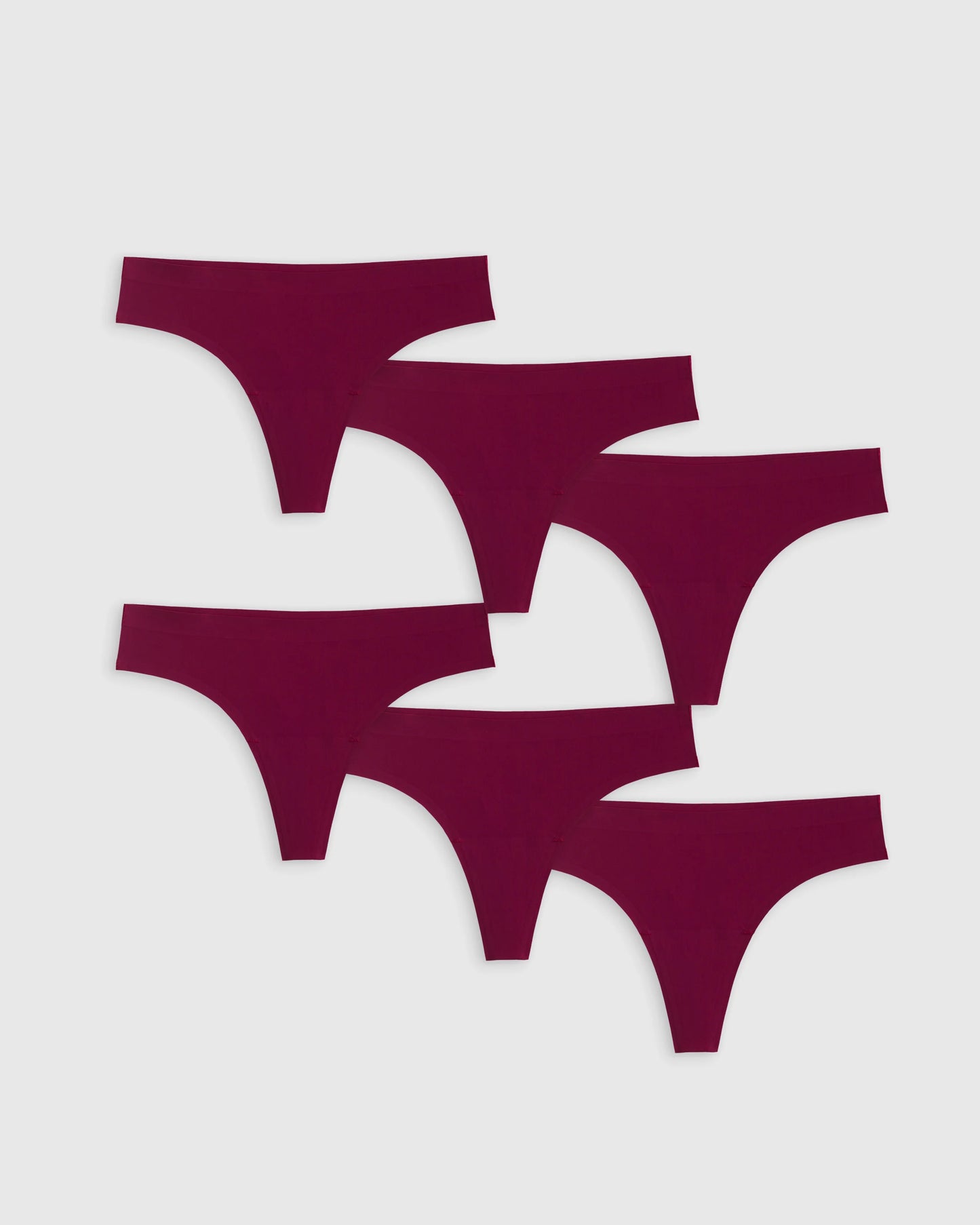 Invisible Bonded Thong (6-Pack) - XS / Plum