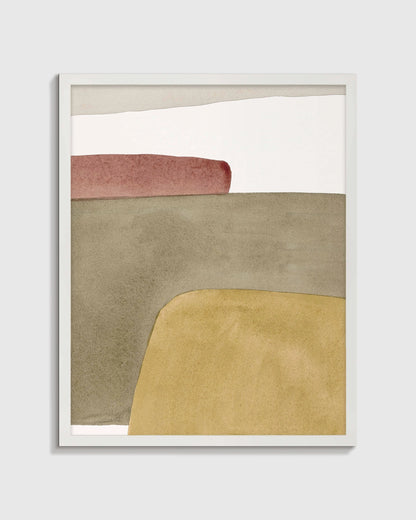 Suspension in Yellow by Julia Balfour - 21.25"x26.25" / Oak