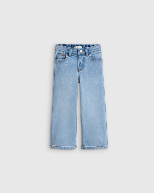 Girls Stretch Wide Leg Jeans - 2T / Light Wash