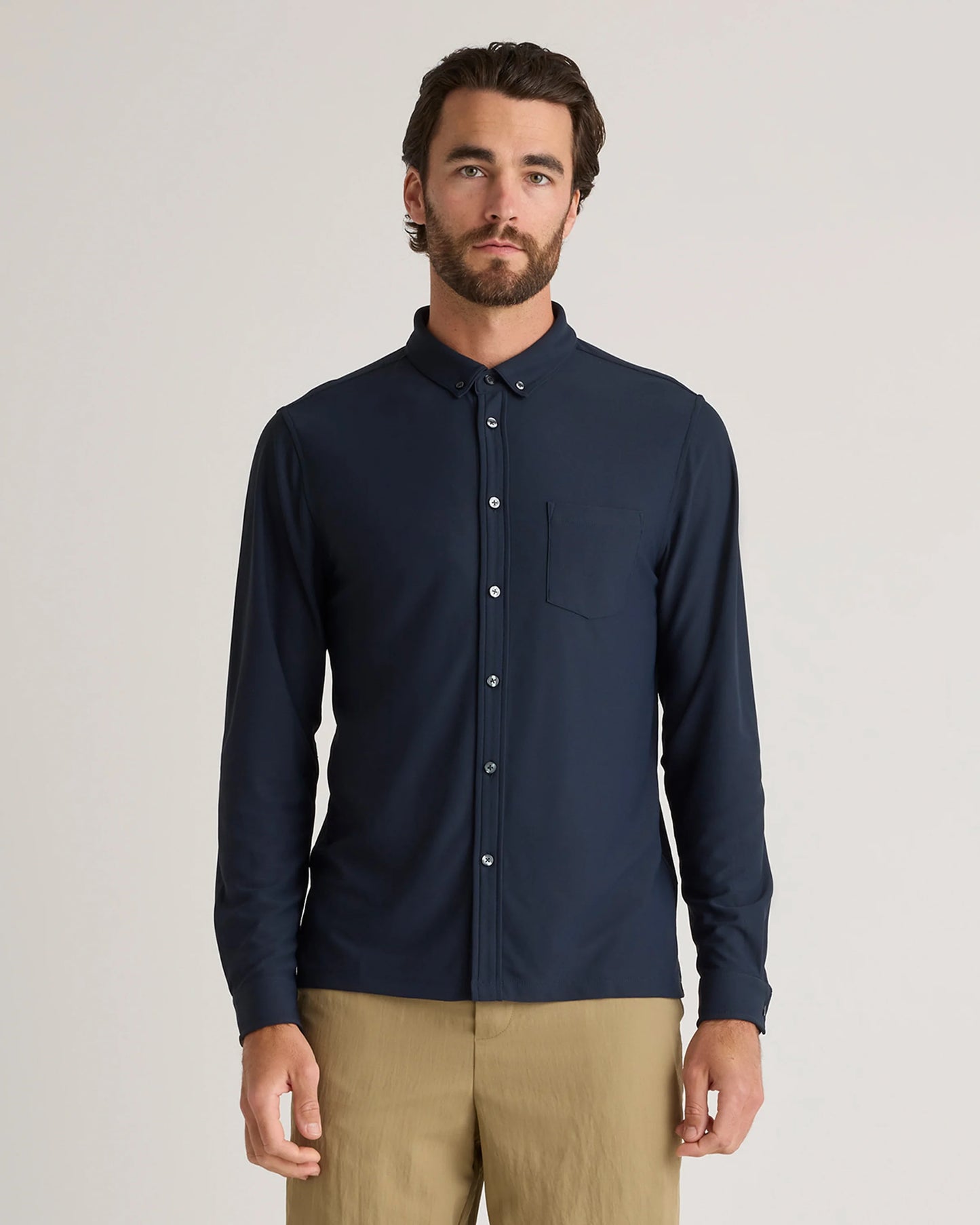 ProPique Performance Button Down - S / Light Grey