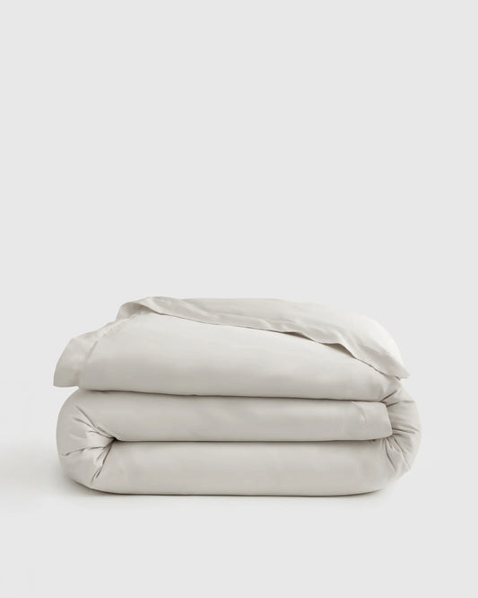 Signature Giza Cotton Sateen Duvet Cover - Twin / Light Grey