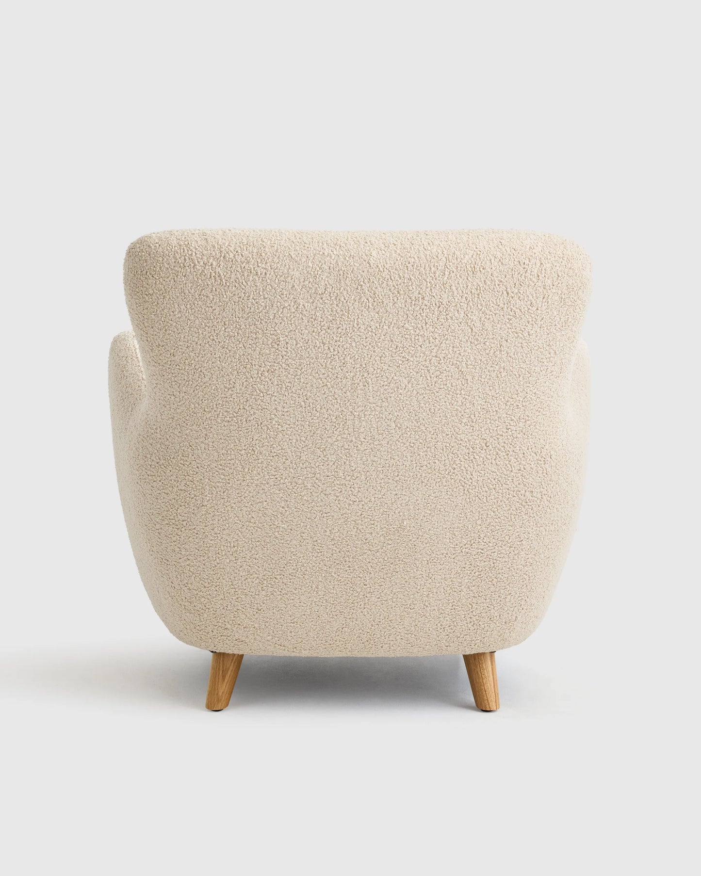 Teddy Boucle Petite Wingback Accent Chair - One Size / Oatmeal