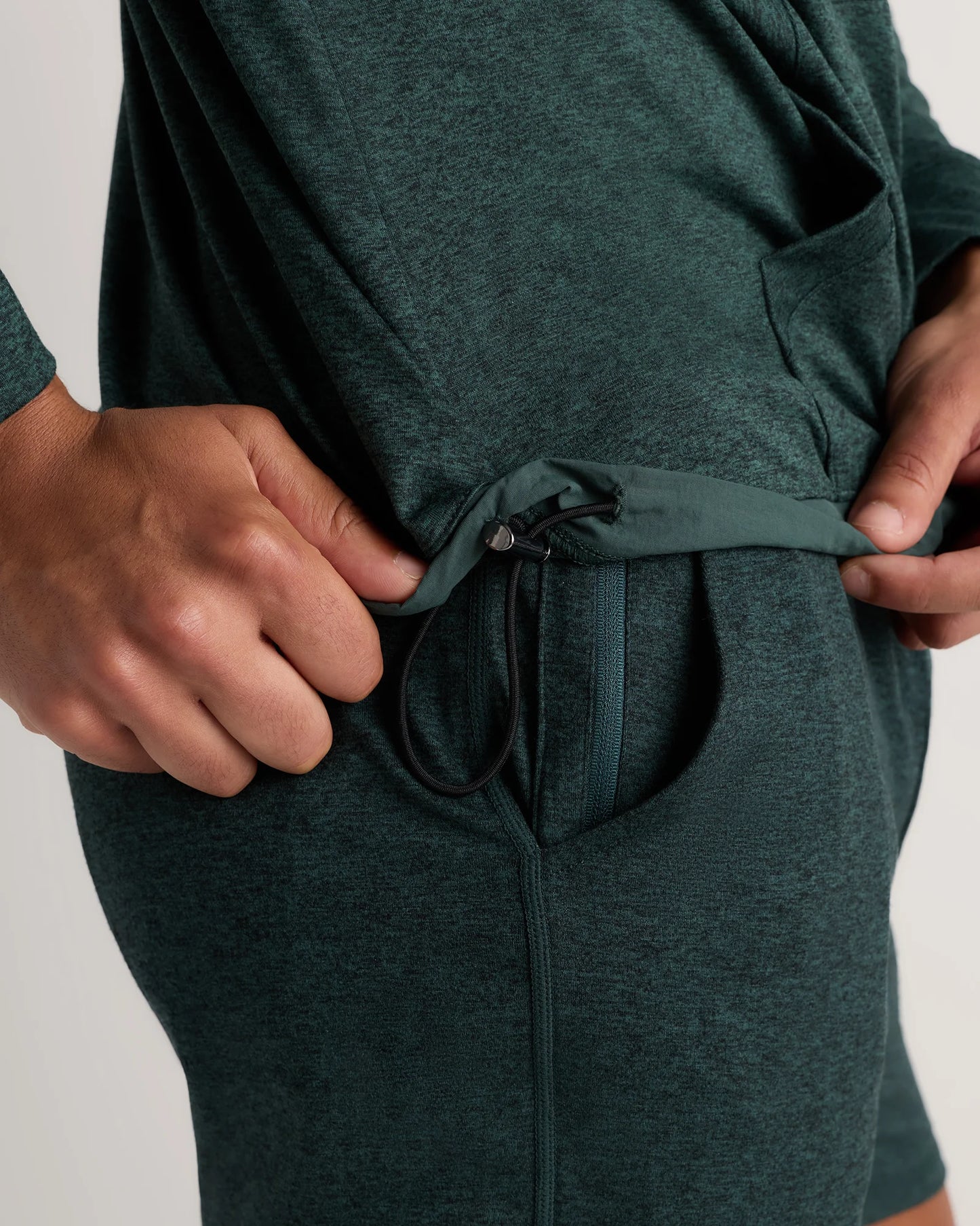 Flowknit Performance Hybrid Pullover Hoodie - S / Heather Green