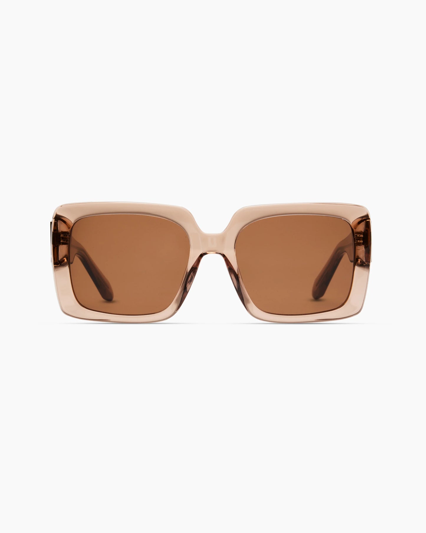Cartagena Polarized Acetate Sunglasses - One Size / Clear Taupe with Brown lens