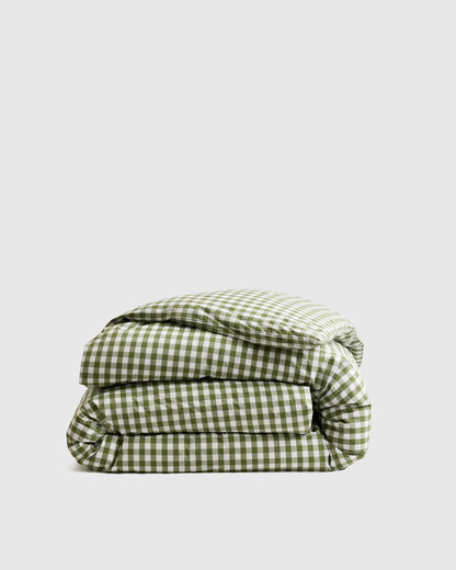 Organic Crisp Percale Duvet Cover - Twin / Ivory