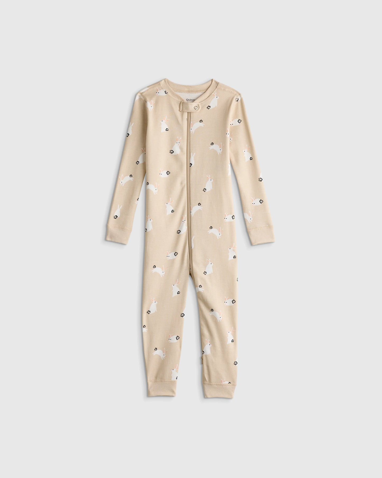 100% Organic Cotton One Piece Pajama - 2T / Navy Stripe