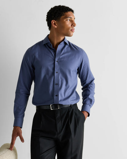 Organic Cotton Cashmere Dress Shirt - XS / Pale Blue
