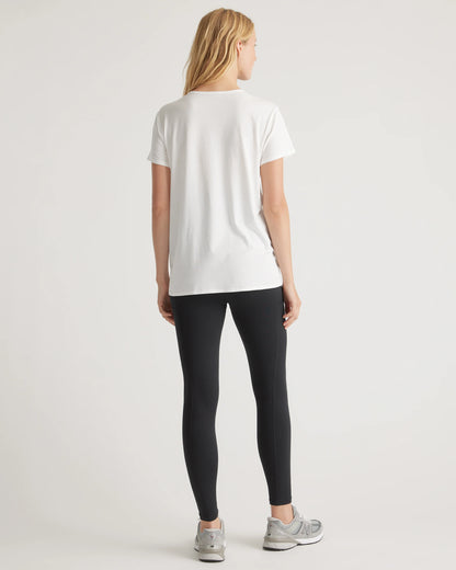 Cotton Modal Maternity Crew Neck Tee (2-pack) - XS / Black/Redwood Brown