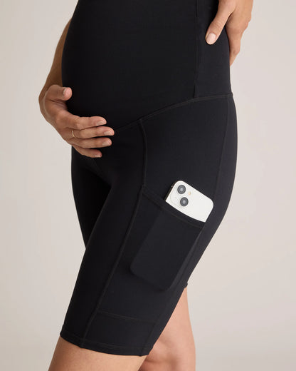 Ultra-Form Maternity Pocket Bike Short 9" - XS / Dark Coal