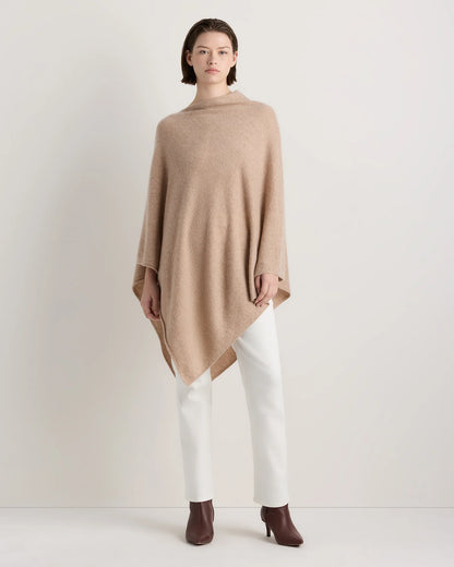 Mongolian Cashmere Poncho - One Size / Heather Grey