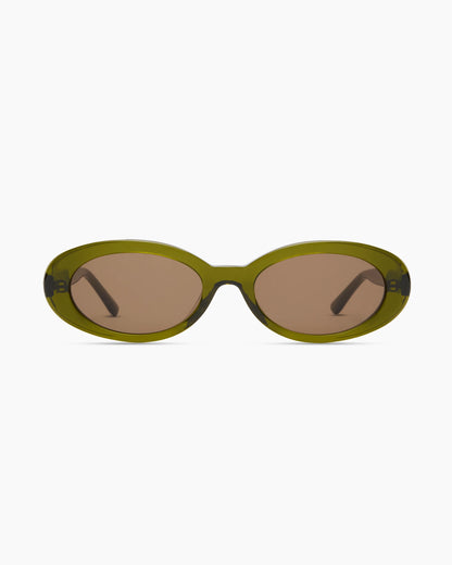 Bali Polarized Acetate Sunglasses - One Size / Moss with Brown lens