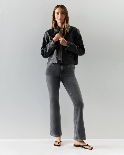 Luna Stretch Flare Jeans - 24 / Black